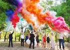 Цветной дым для свадьбы в Химках